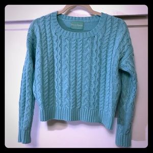 Long sleeve Crop Top Pullover Sweater Cable knit M